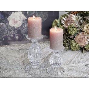 Lysestager med perlekant 